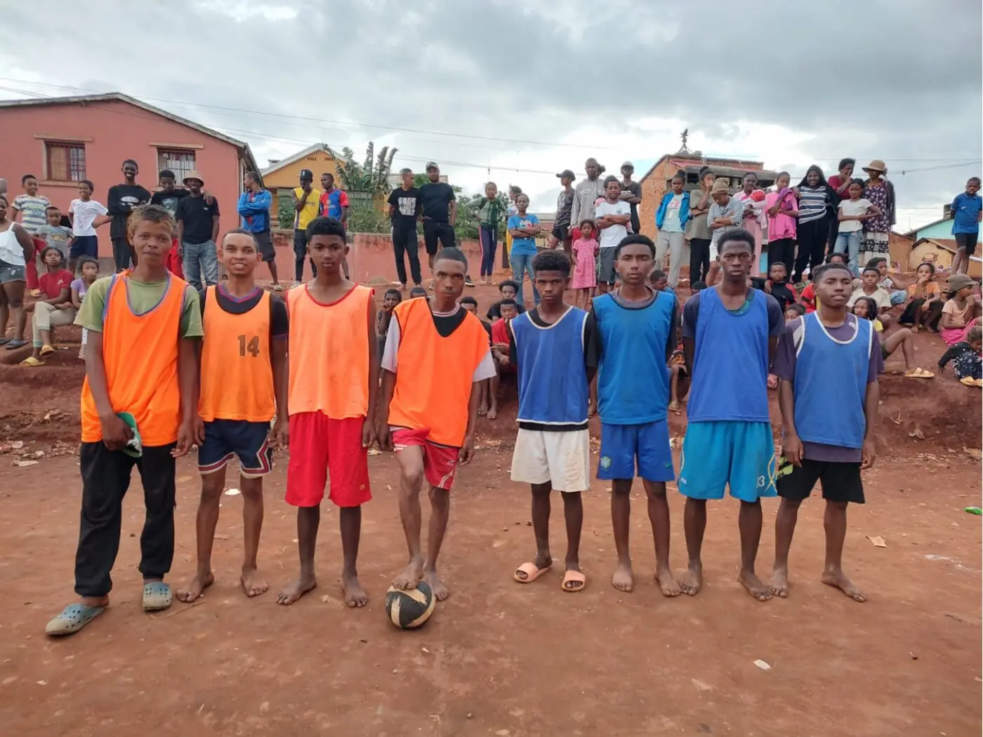 Local teams participating in organised sports activities.